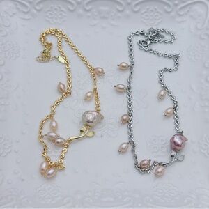 26X154 Handmade Freshwater Baroque Pearl Dainty Necklace